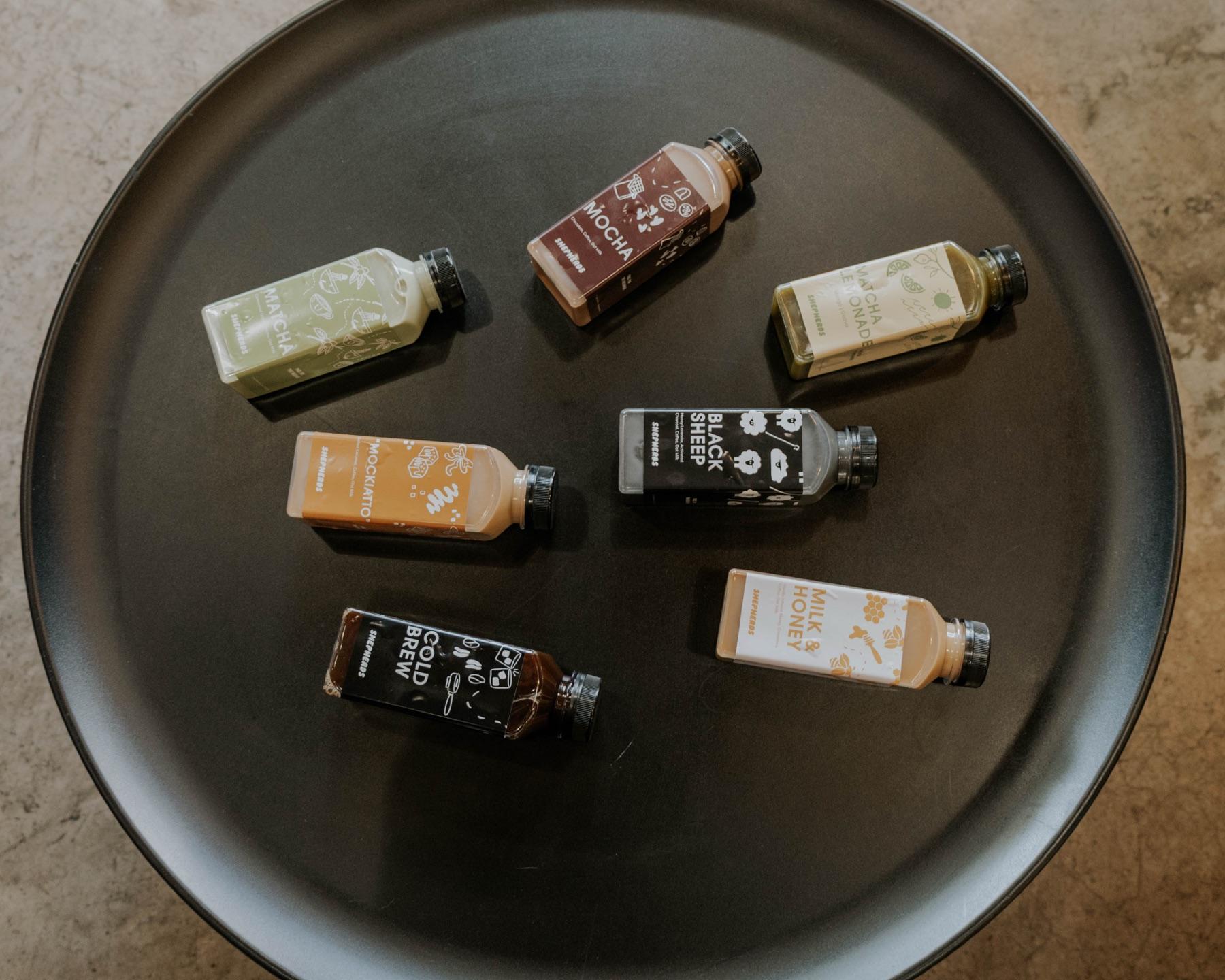 Shepherds bottled lattes delivered to an office