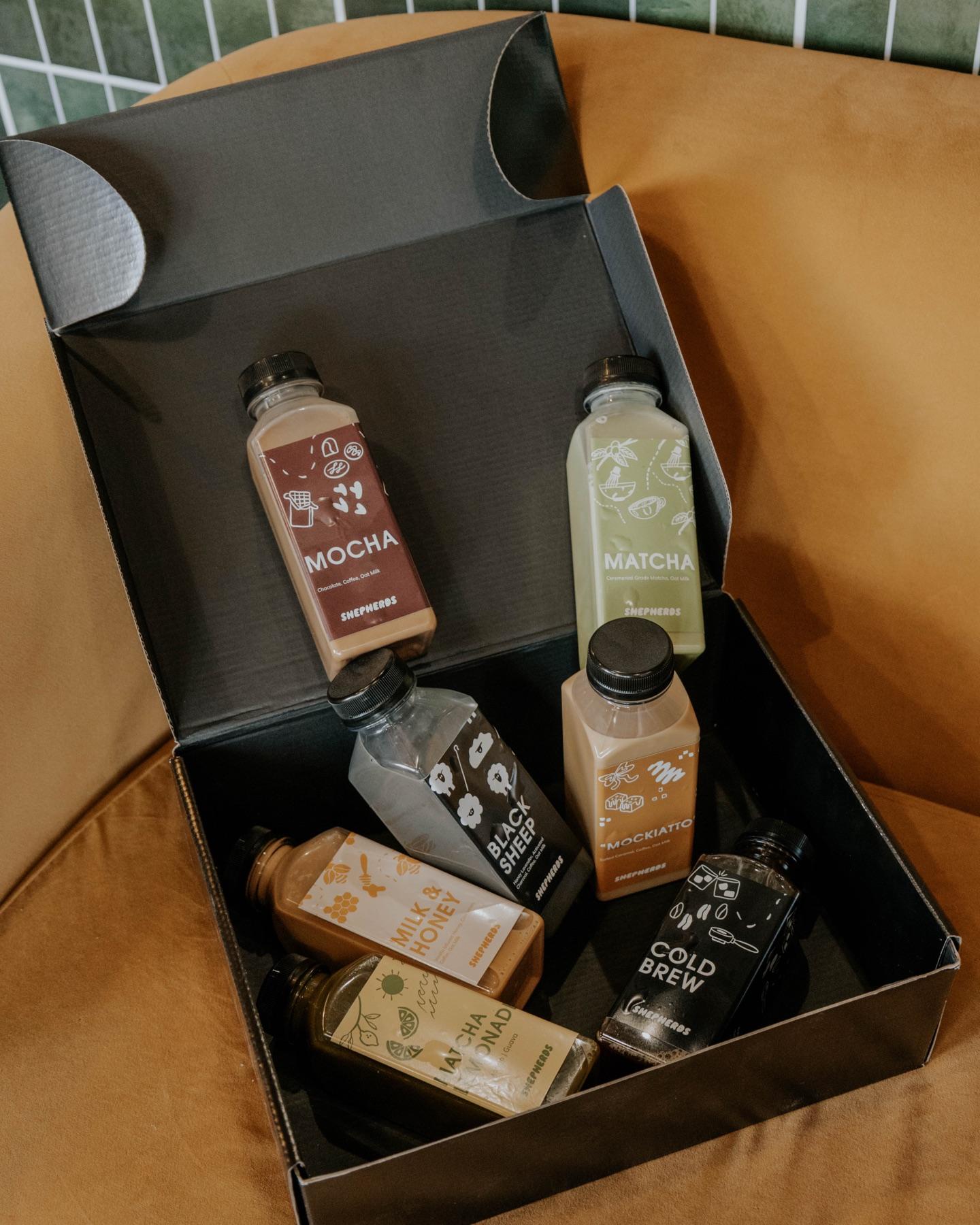 Shepherds bottled latte welcome gifts for wedding guests